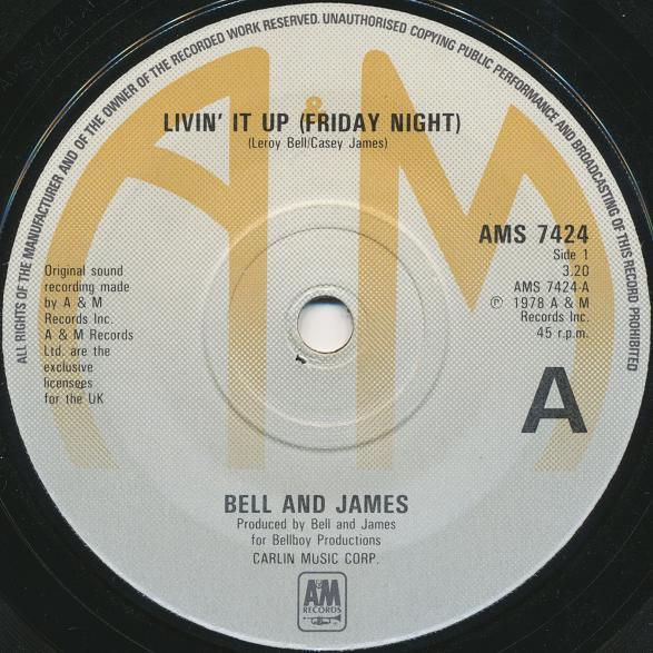 Bell & James - Livin' It Up (Friday Night)