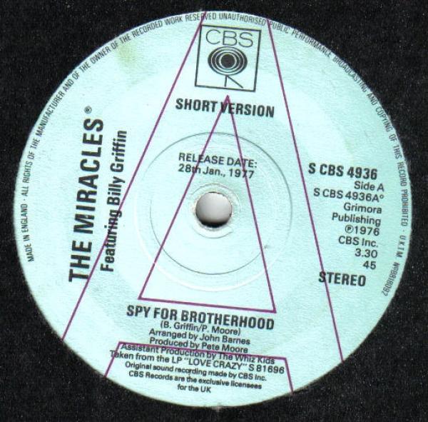 Billy Griffin, The Miracles - Spy For Brotherhood
