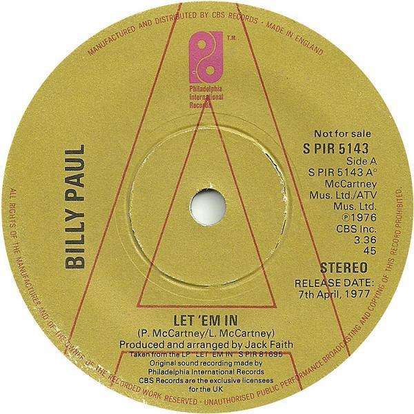 Billy Paul - Let 'Em In