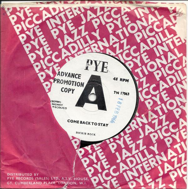 Dickie Rock - Come Back To Stay