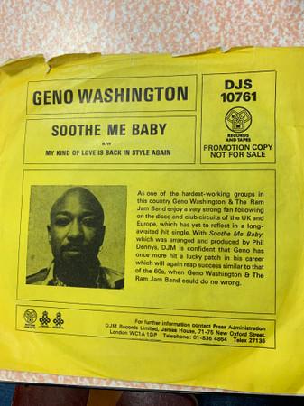 Geno Washington - Soothe Me Baby b/w My Kind Of Love Is Back In Style Again