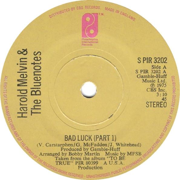 Harold Melvin And The Blue Notes - Bad Luck (Part 1)