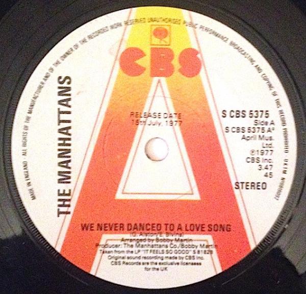 Manhattans - We Never Danced To A Love Song