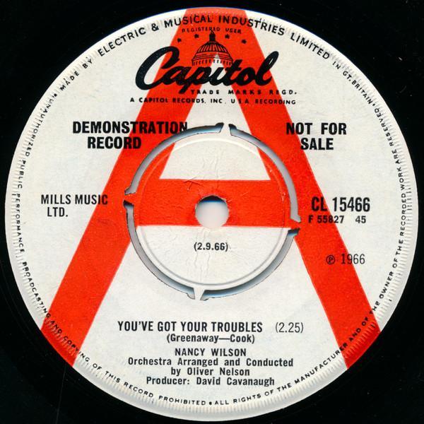 Nancy Wilson - You've Got Your Troubles / Uptight (Everything's Alright)