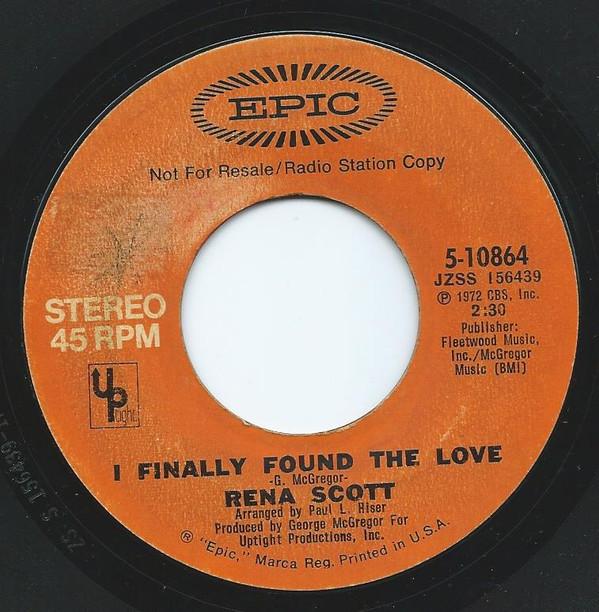 Rena Scott - I Finally Found The Love / Testify