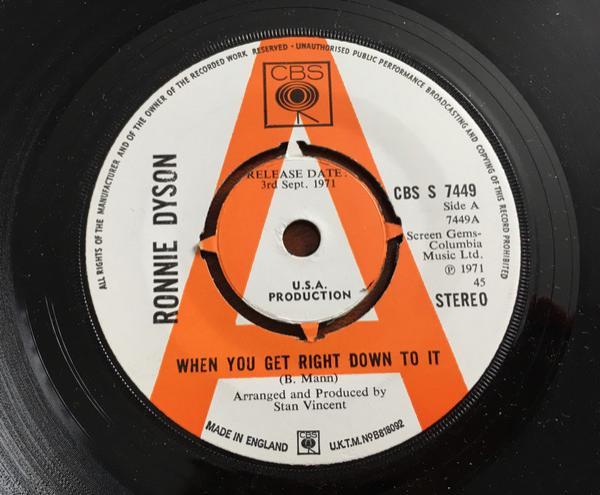 Ronnie Dyson - When You Get Right Down To It