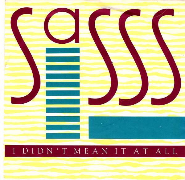 Sasss - I Didn't Mean It At All