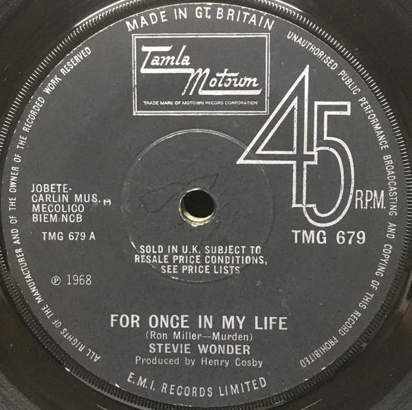 Stevie Wonder - For Once In My Life / Angie Girl