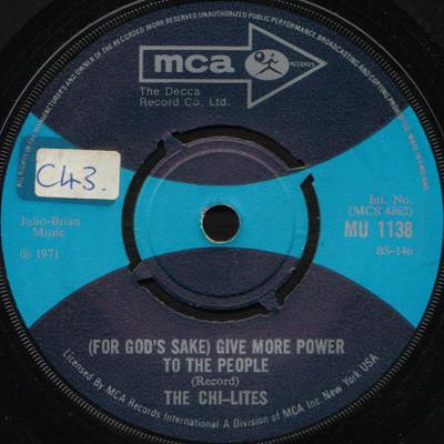 The Chi-Lites - (For God's Sake) Give More Power To The People