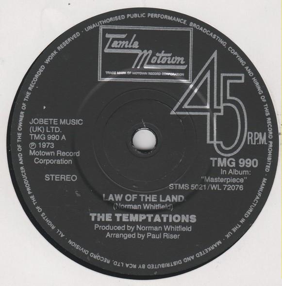 The Temptations - Law Of The Land / Beauty Is Only Skin Deep
