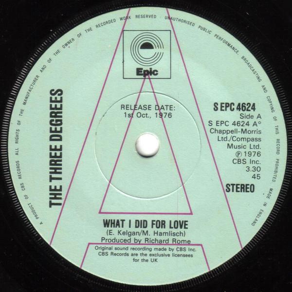 The Three Degrees - What I Did For Love